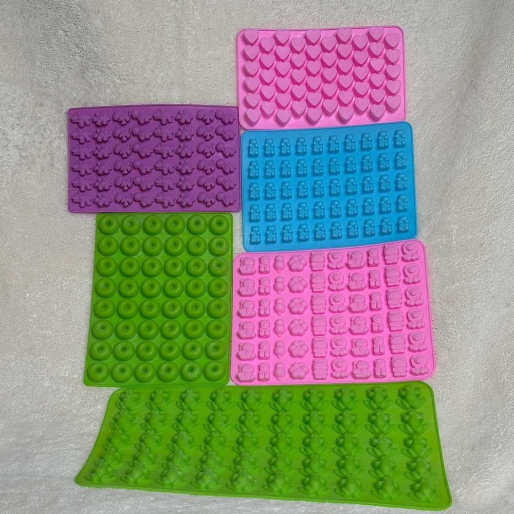 Silicone Mold Set of 6 Varied Animals & Shapes Assorted Size Freeze & Bake NWOT
